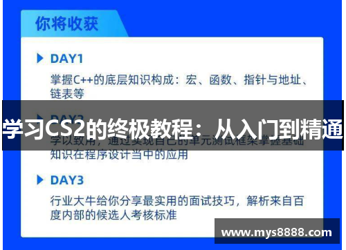 学习CS2的终极教程：从入门到精通